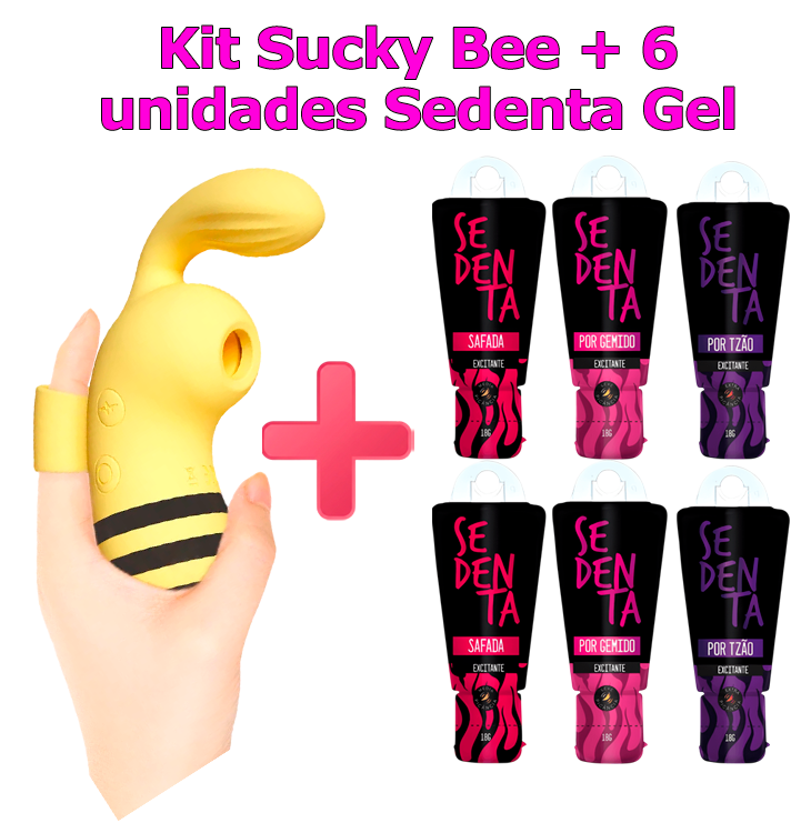 Kit Sucky Bee a Abelhinha + 6 Unidades Sedenta Gel